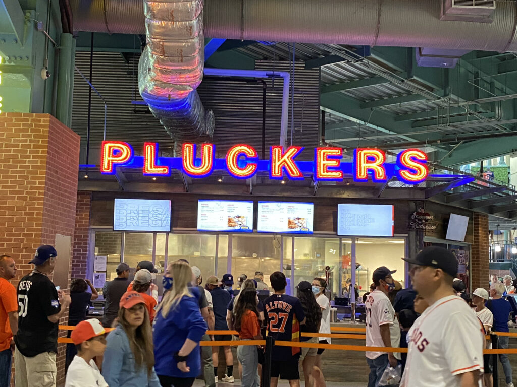 Fan Favorite Pluckers Concession Stand in Minute Maid Park was part of a Center Field project to enhance the Astros Gameday Experience