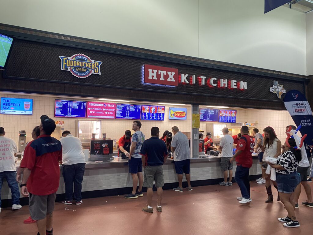 Concessions Stand with Touchdown Deals at NRG Stadium