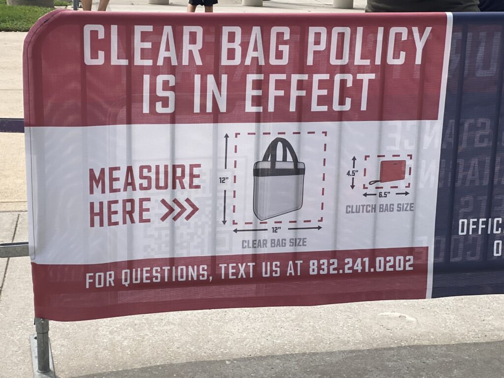 Houston Texans Bag Policy